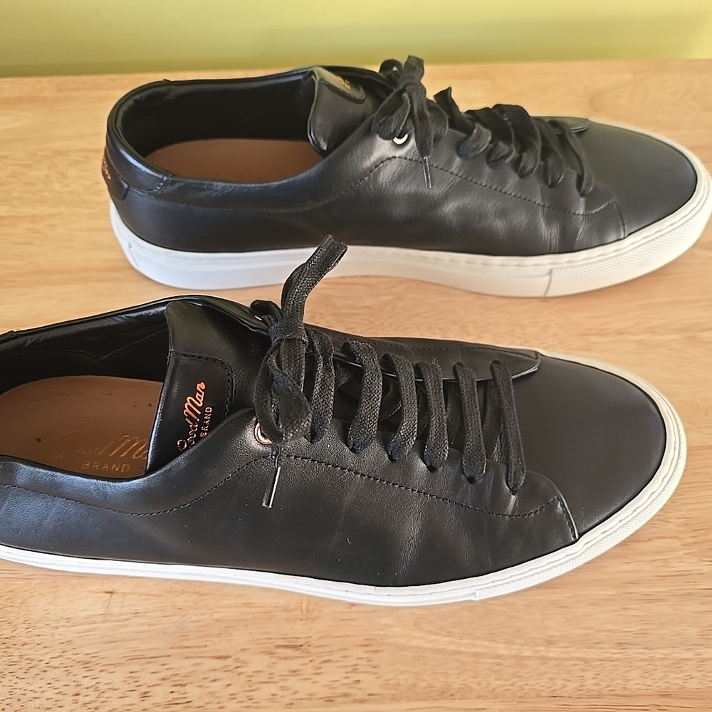 Good Man Brand Black Leather Men's Shoes Sz 10.5 Made In Italy - Picture 4 of 9